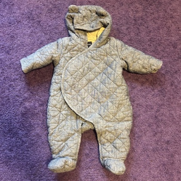 Gap Baby Quilted Chambray Bunting, 3-6 Months - Picture 1 of 6